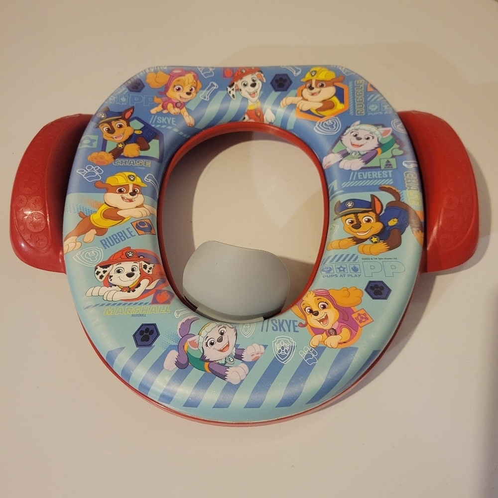 Paw Patrol Kids Toilet Seat with Handles And Splash Guard - Picture 2 of 7